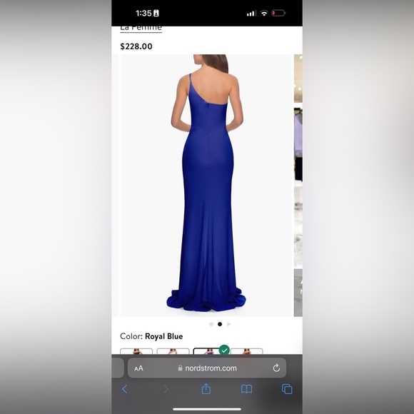 One-Shoulder Jersey Gown
La Femme - Picture 2 of 6